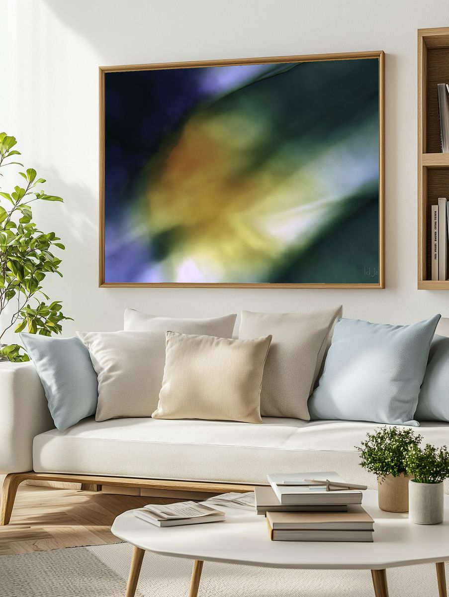 Aurora Blur Abstract Print. — room view 2