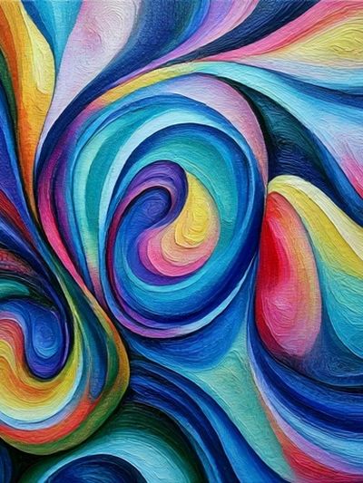 Color Swirl Abstract Poster.