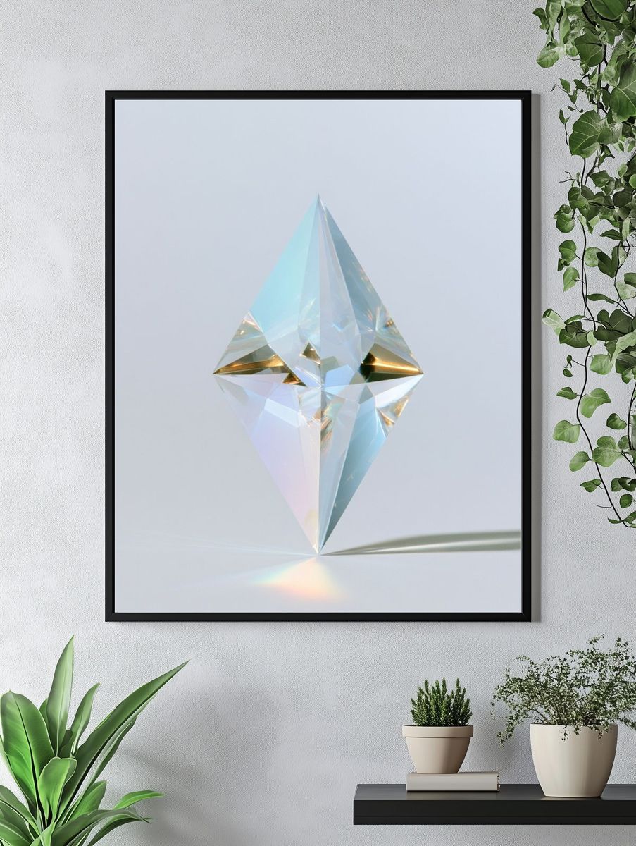 Crystal Prism Abstract Poster. — room view 4
