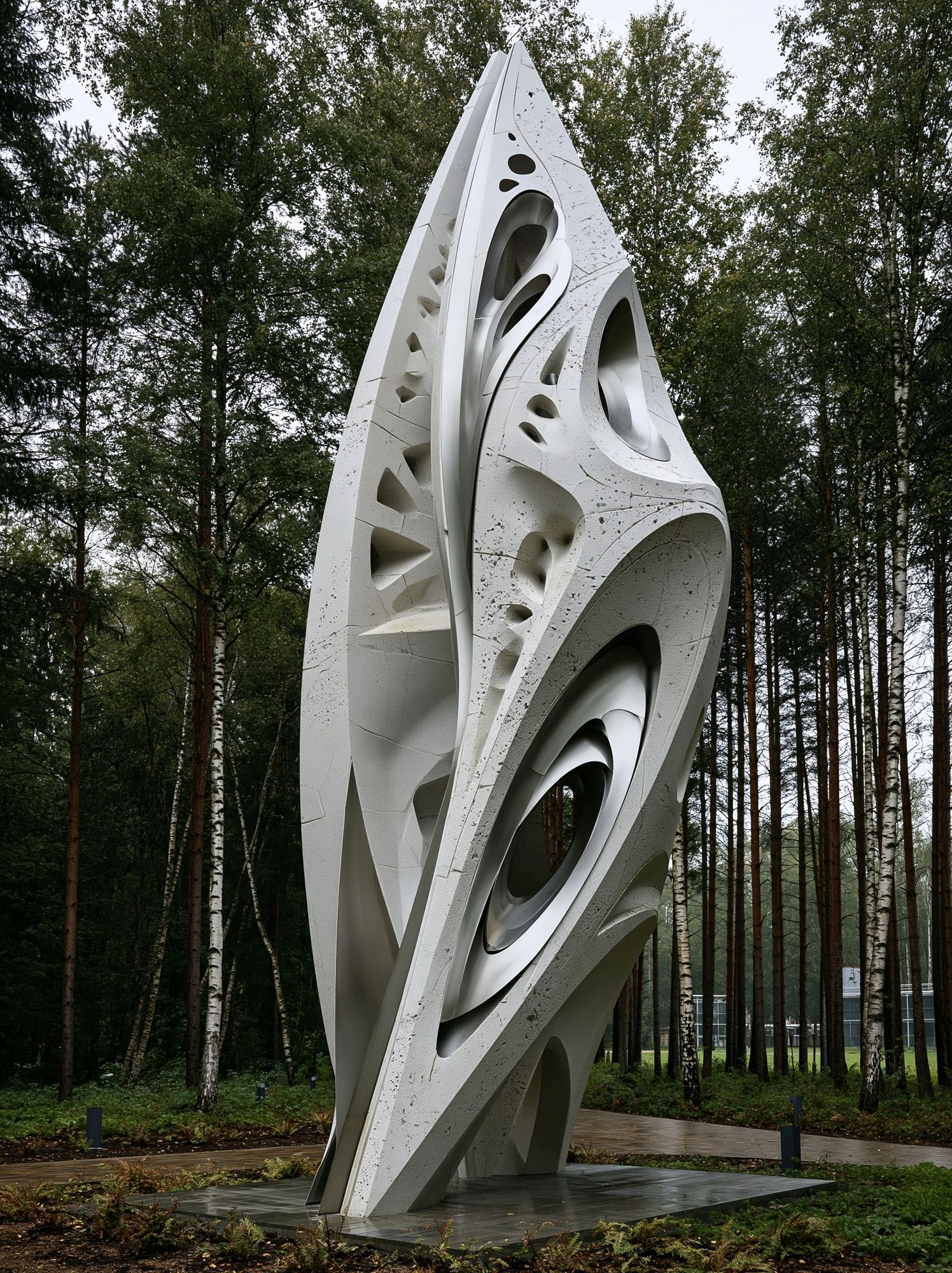 Abstract Forest Sculpture Print. poster — abstract art
