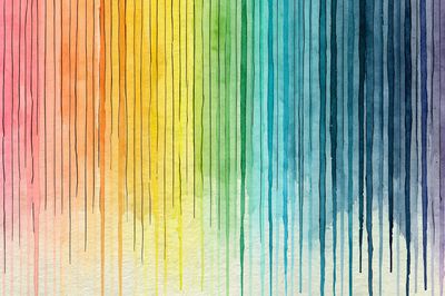Rainbow Watercolor Stripes Poster.