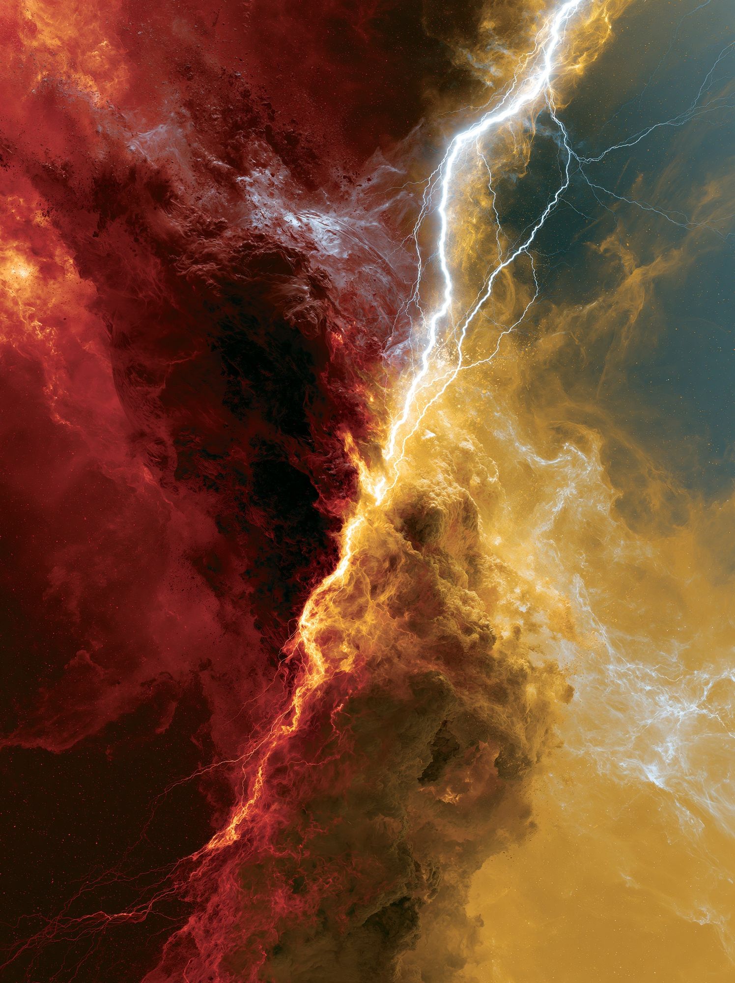 Cosmic Lightning Abstract Print. poster detail