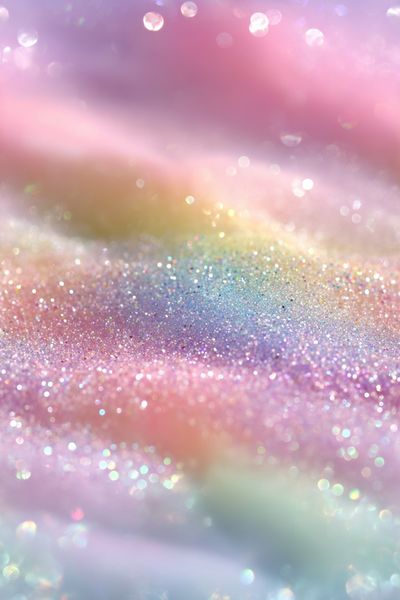 Pastel Glitter Dream Abstract Print.