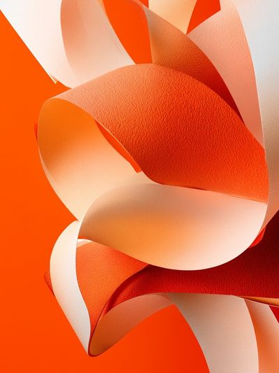 Orange Ribbon Abstract Poster.