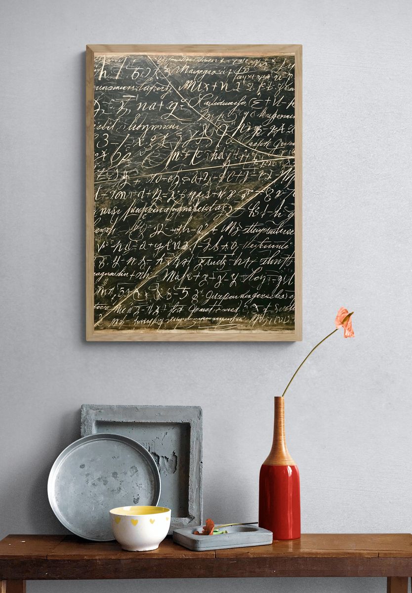 Chalkboard Script Abstract Poster. — room view 3