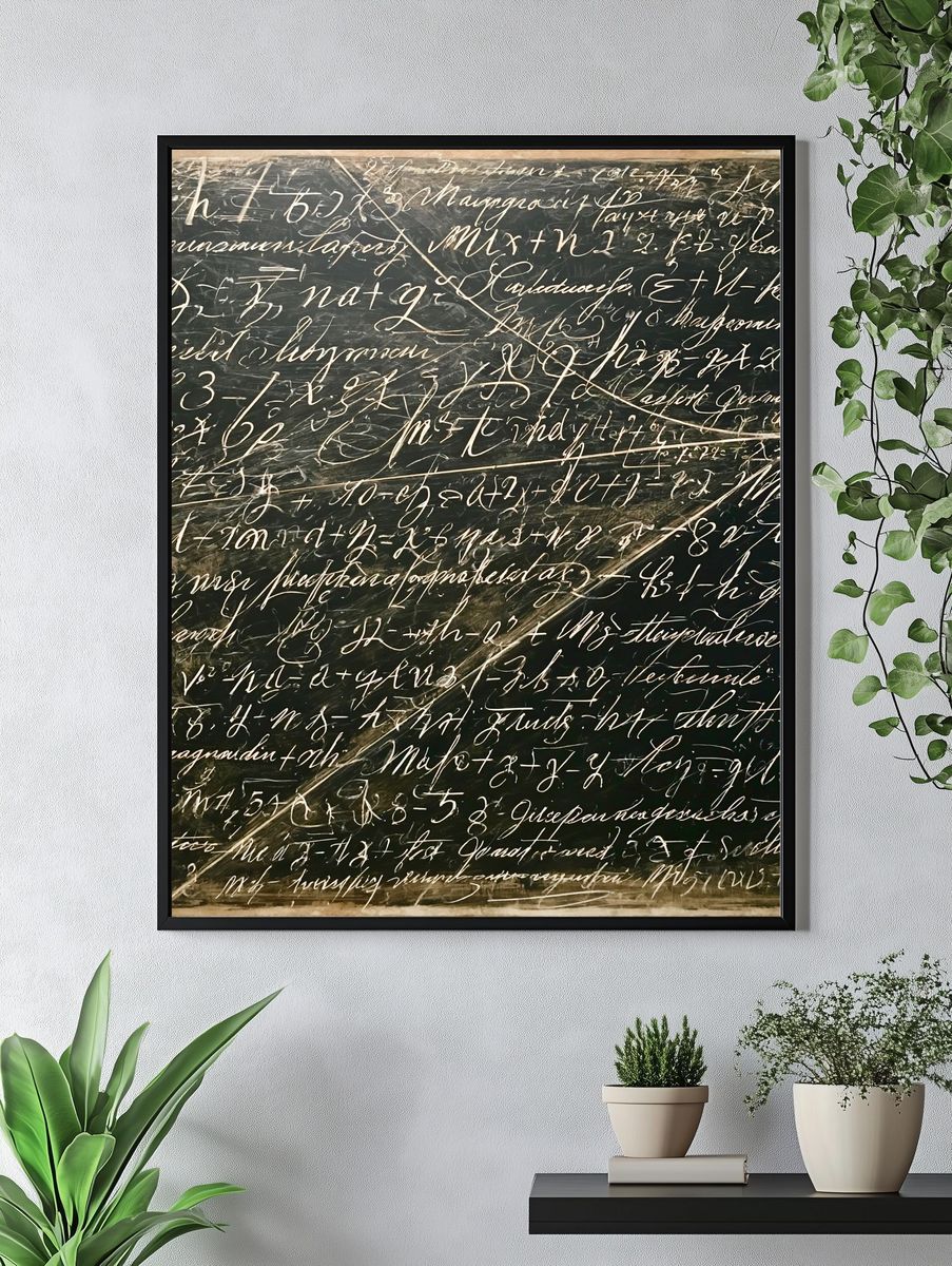 Chalkboard Script Abstract Poster. — room view 4