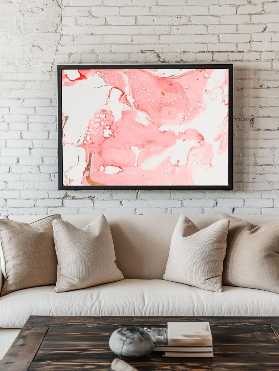 Red watercolor texture wallpaper background. room preview