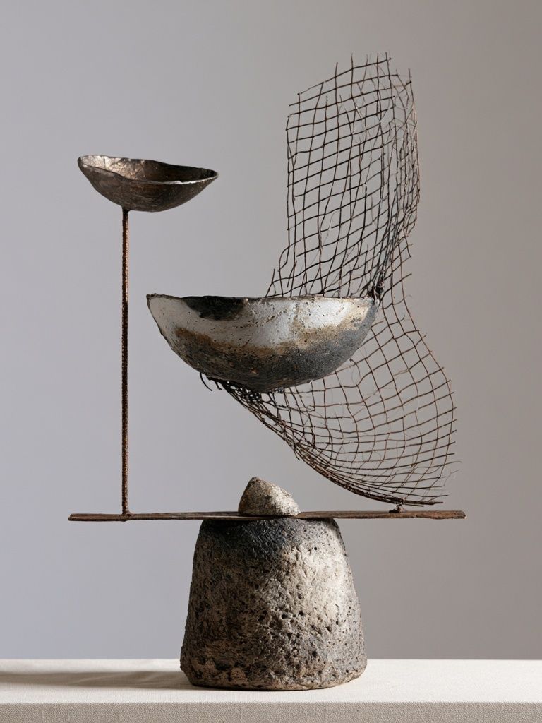 Sculptural Balance Abstract Print. poster — abstract art
