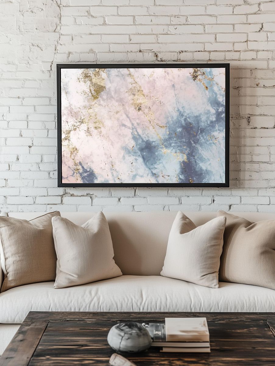 Pink blue marble textured background room preview
