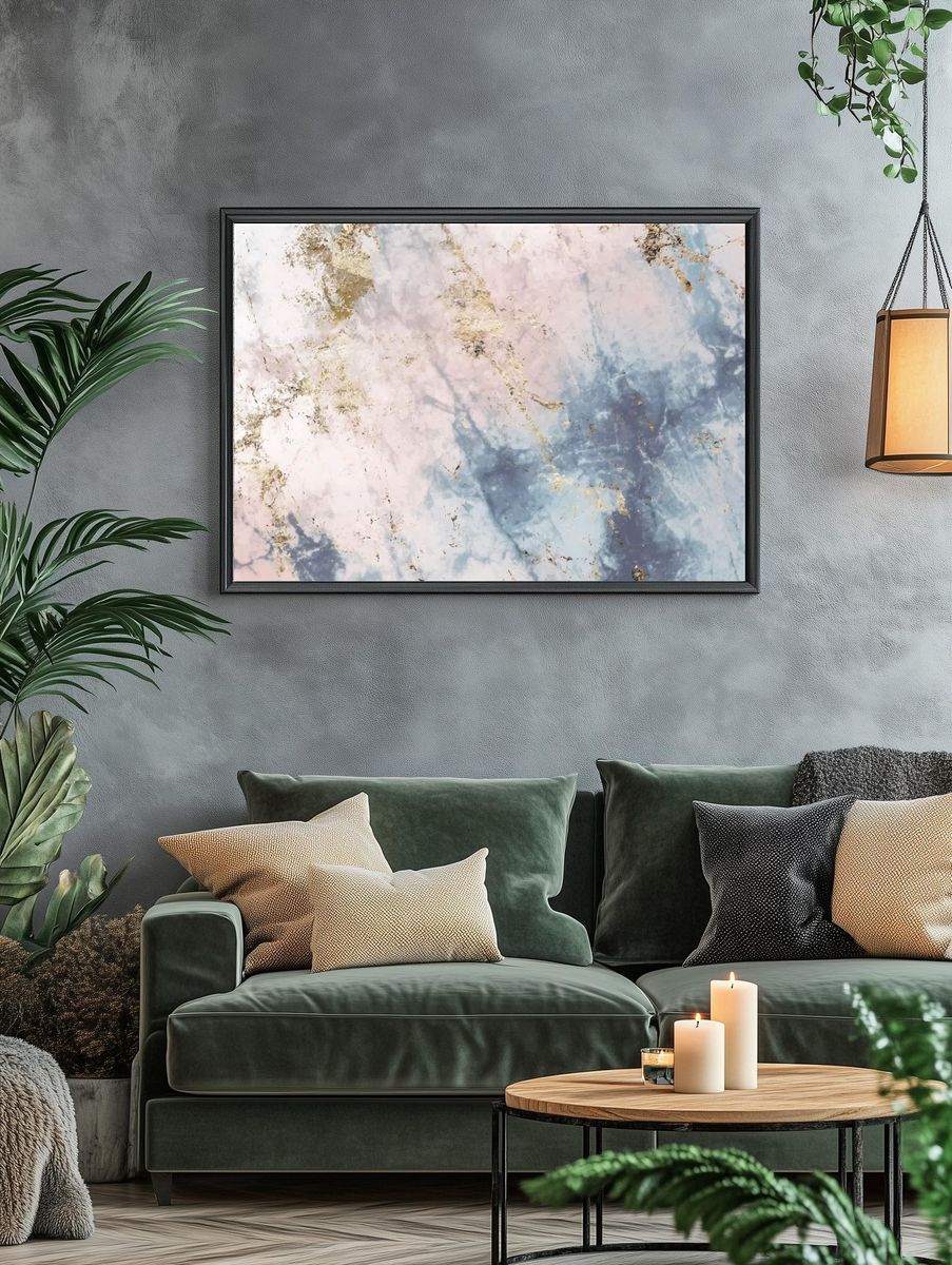 Pink blue marble textured background. — room view 4