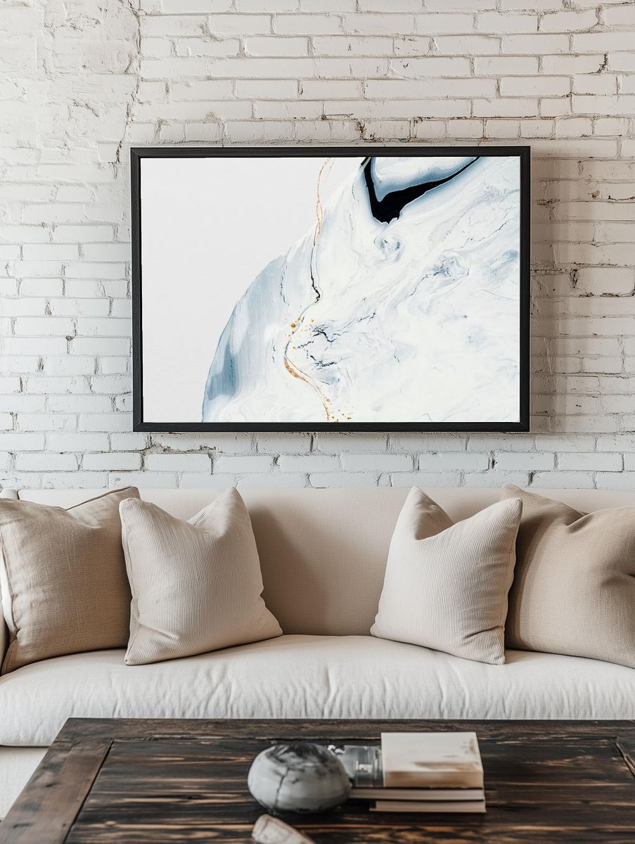 Abstract liquid marble white background. room preview