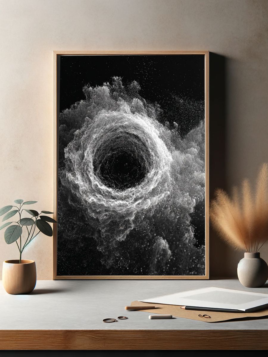 Cosmic Dust Vortex Print. — room view 2