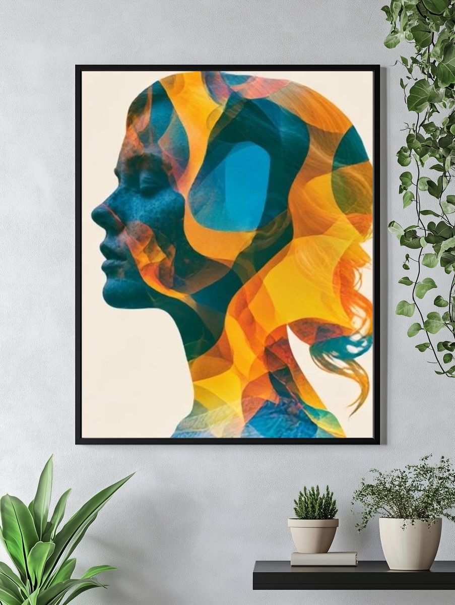 Abstract Woman Silhouette Poster. — room view 4