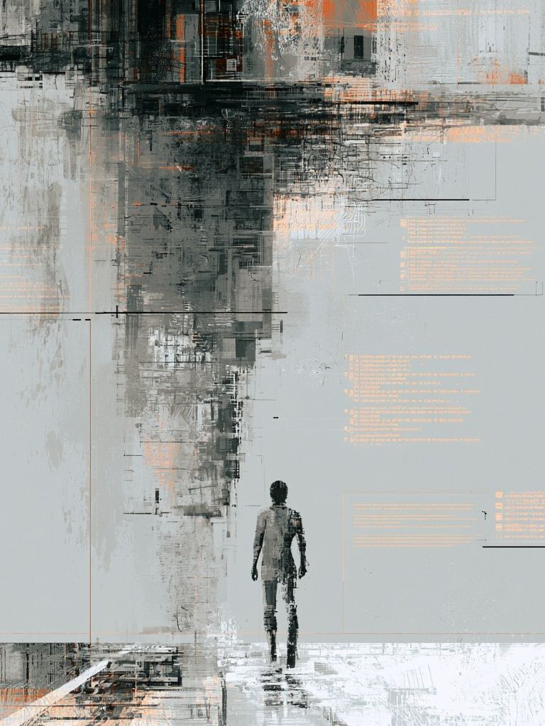 Solitary Figure Abstract Poster. poster — abstract art