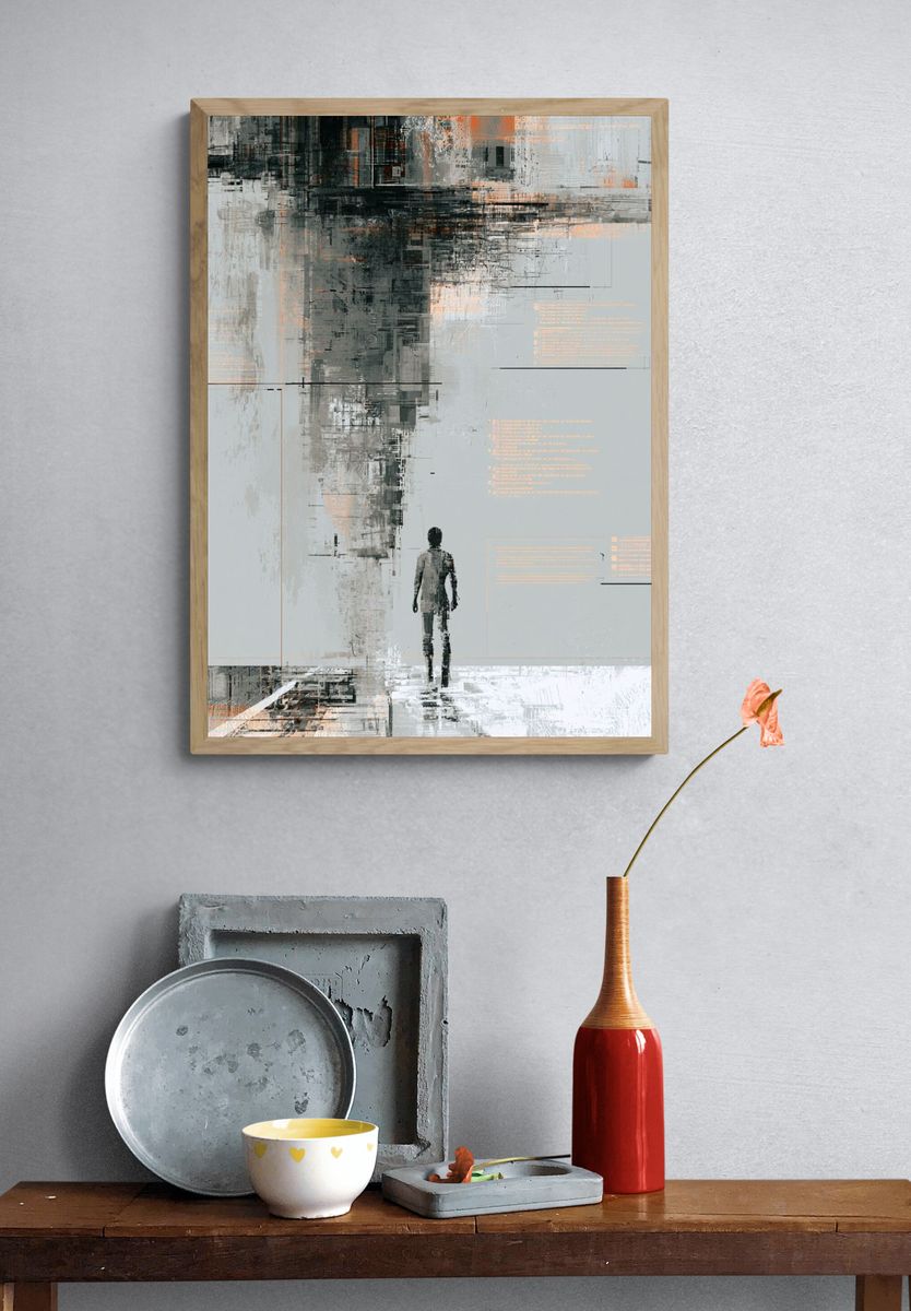 Solitary Figure Abstract Poster. — room view 3