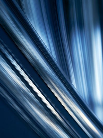 Blue Light Streaks Abstract Poster.