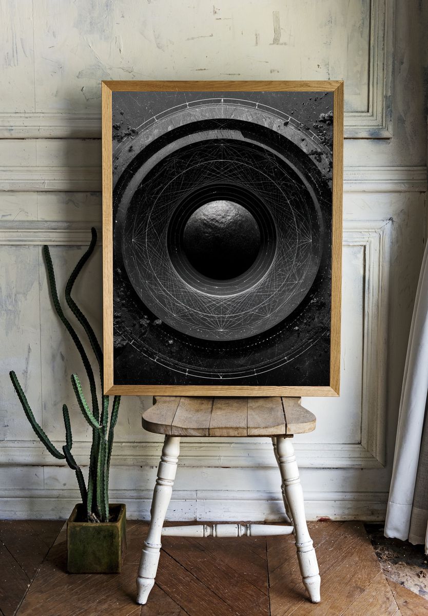 Lunar Orbit Abstract Poster. room preview