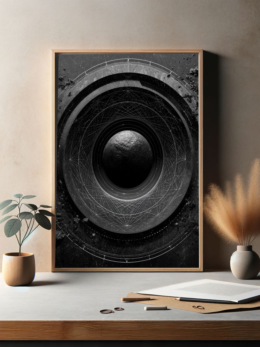 Lunar Orbit Abstract Poster. — room view 2