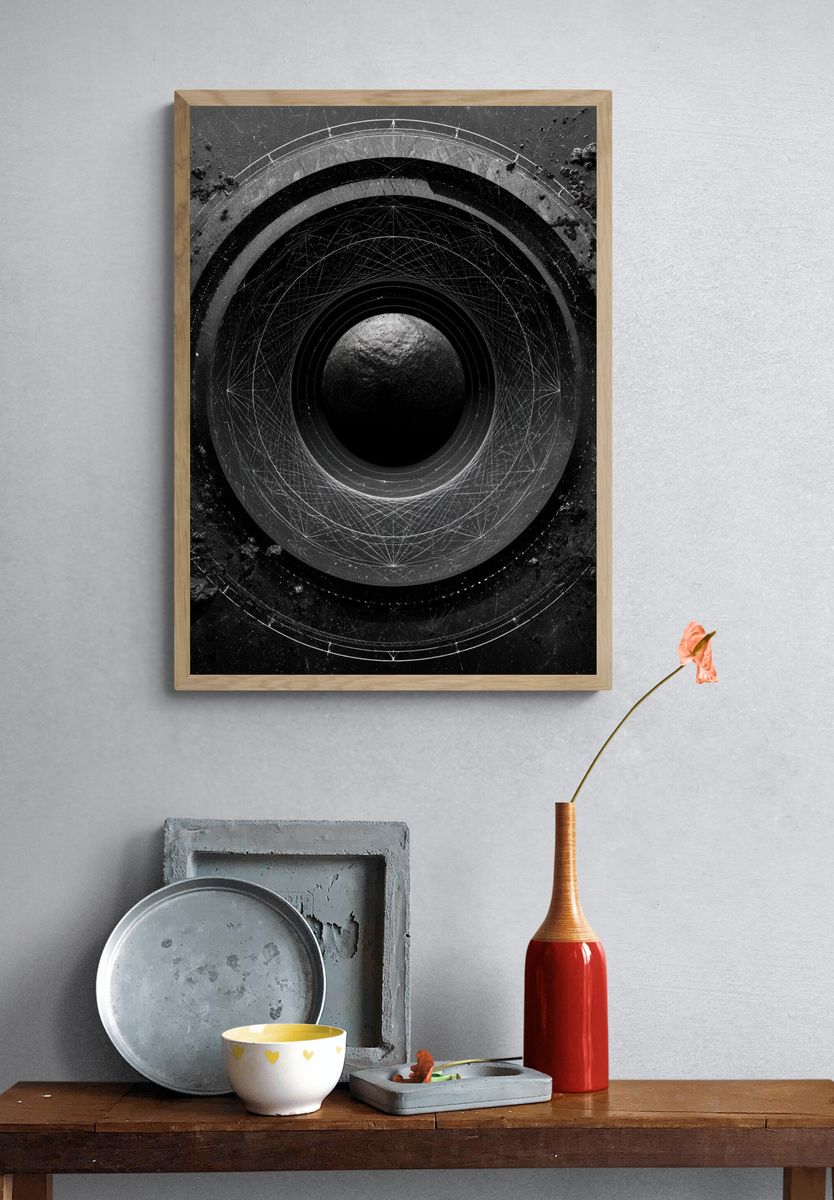 Lunar Orbit Abstract Poster. — room view 3