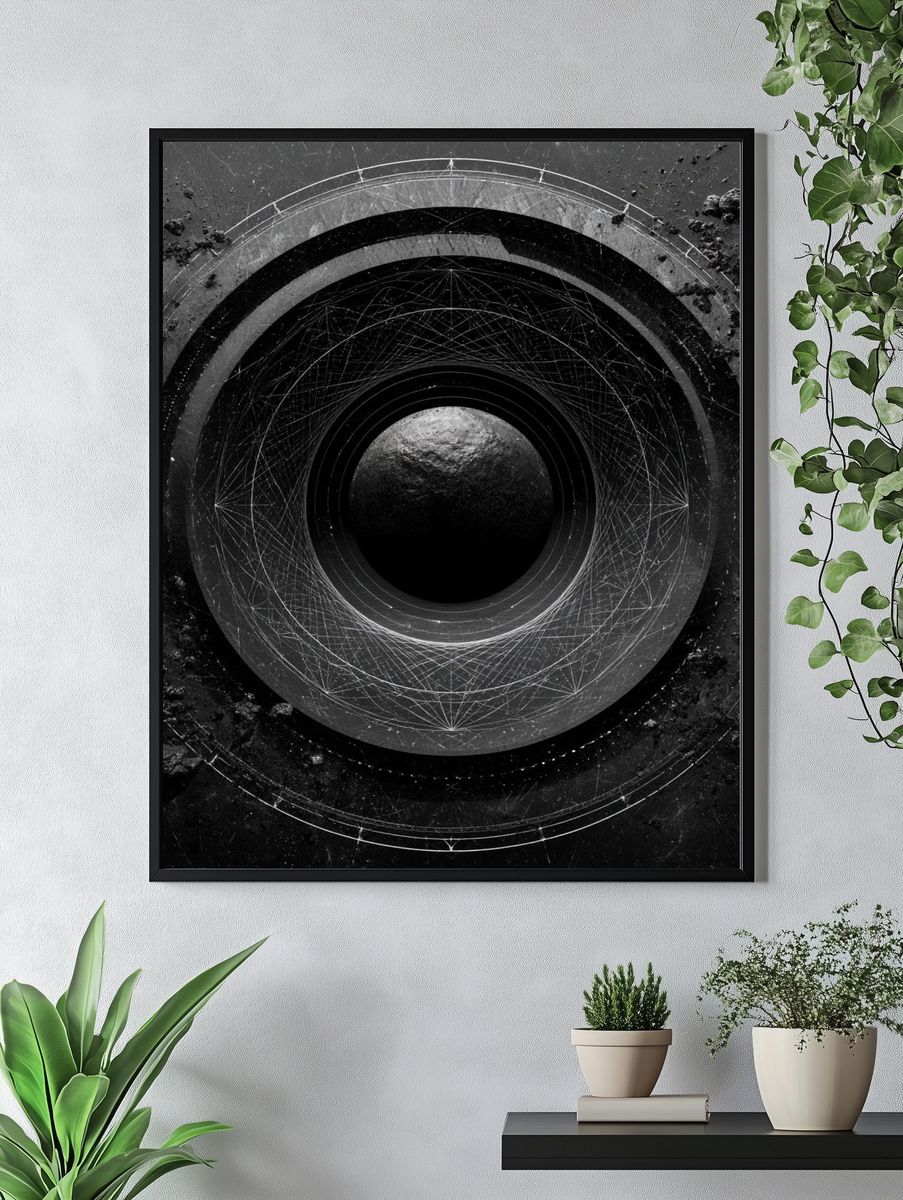 Lunar Orbit Abstract Poster. — room view 4