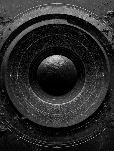 Lunar Orbit Abstract Poster. poster