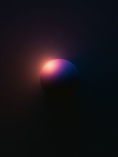 Neon Orb Abstract Poster.