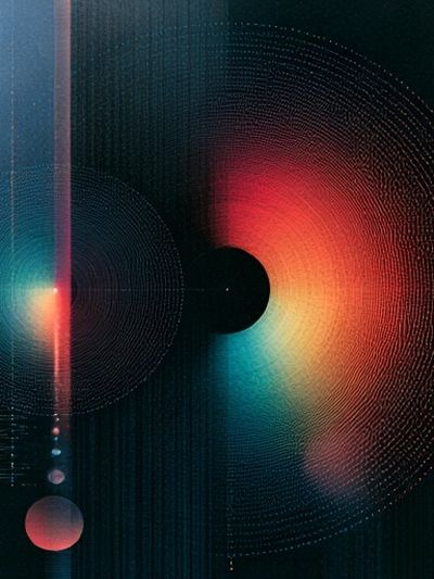 Neon Orbital Abstract Poster.