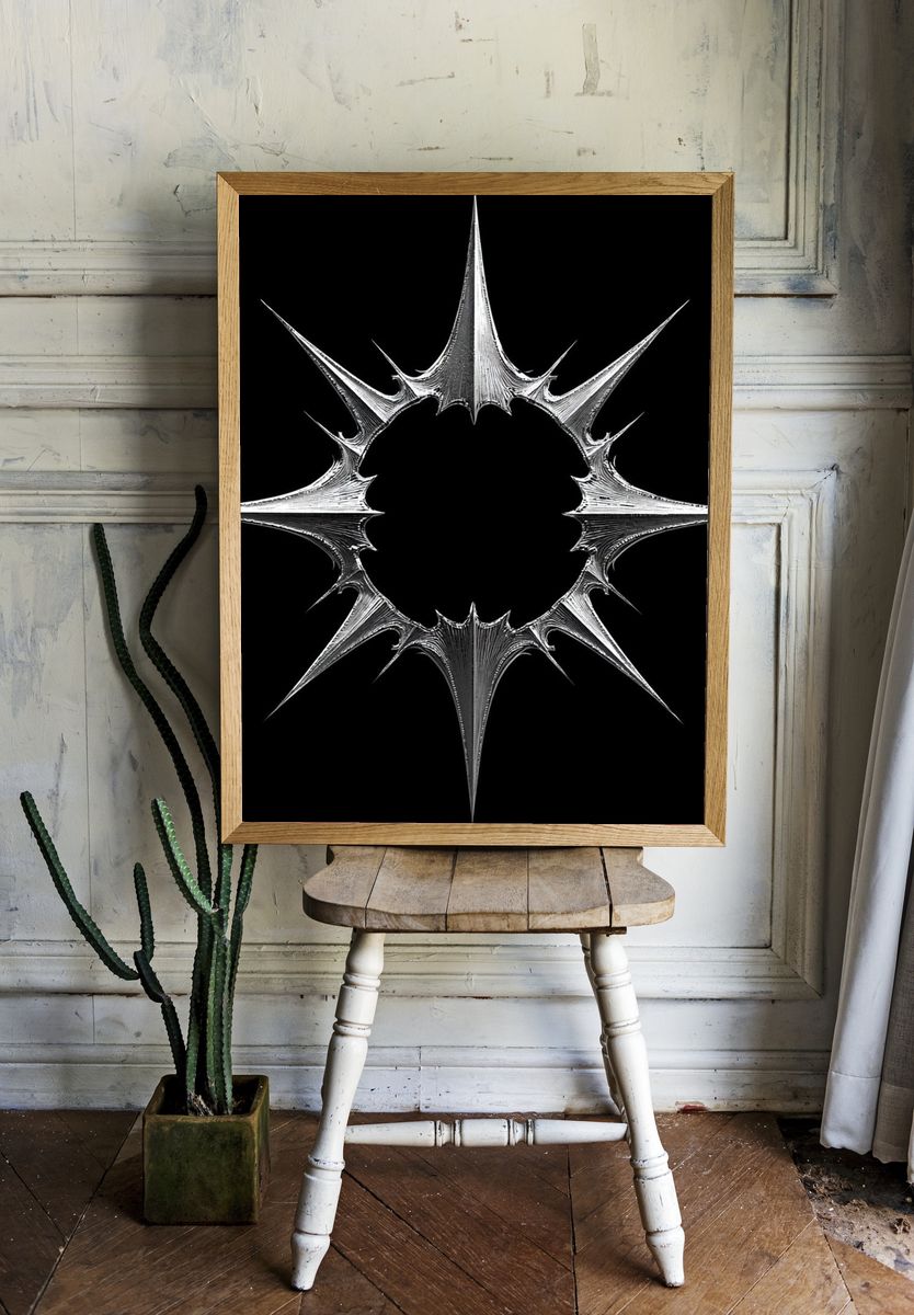 Spiked Halo Abstract Poster. room preview