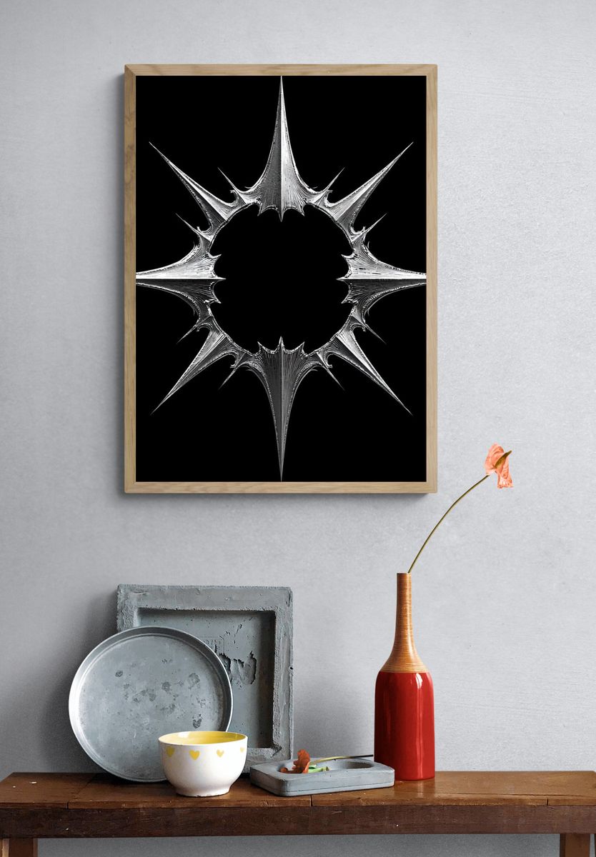 Spiked Halo Abstract Poster. — room view 3