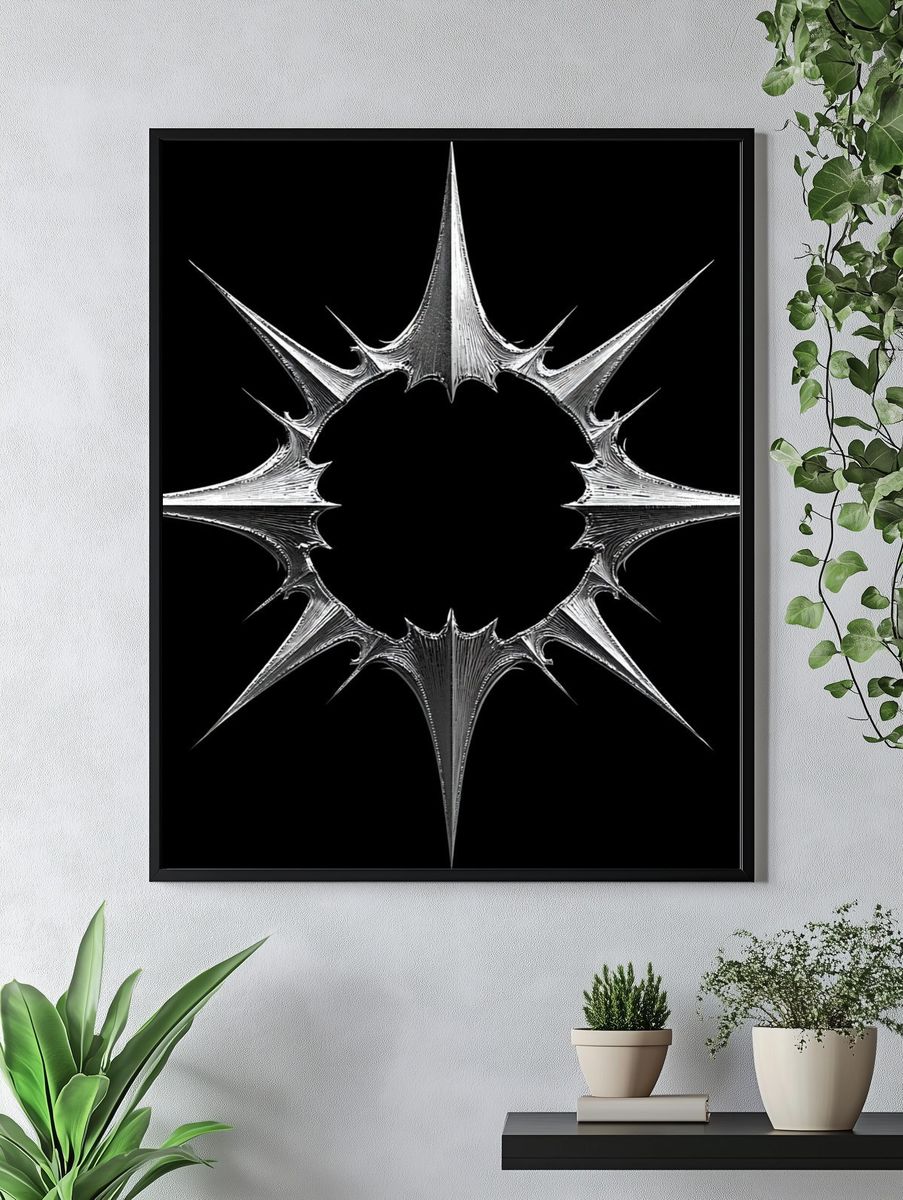 Spiked Halo Abstract Poster. — room view 4