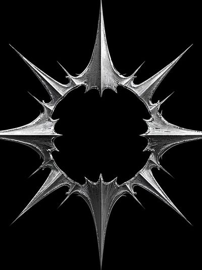 Spiked Halo Abstract Poster. poster