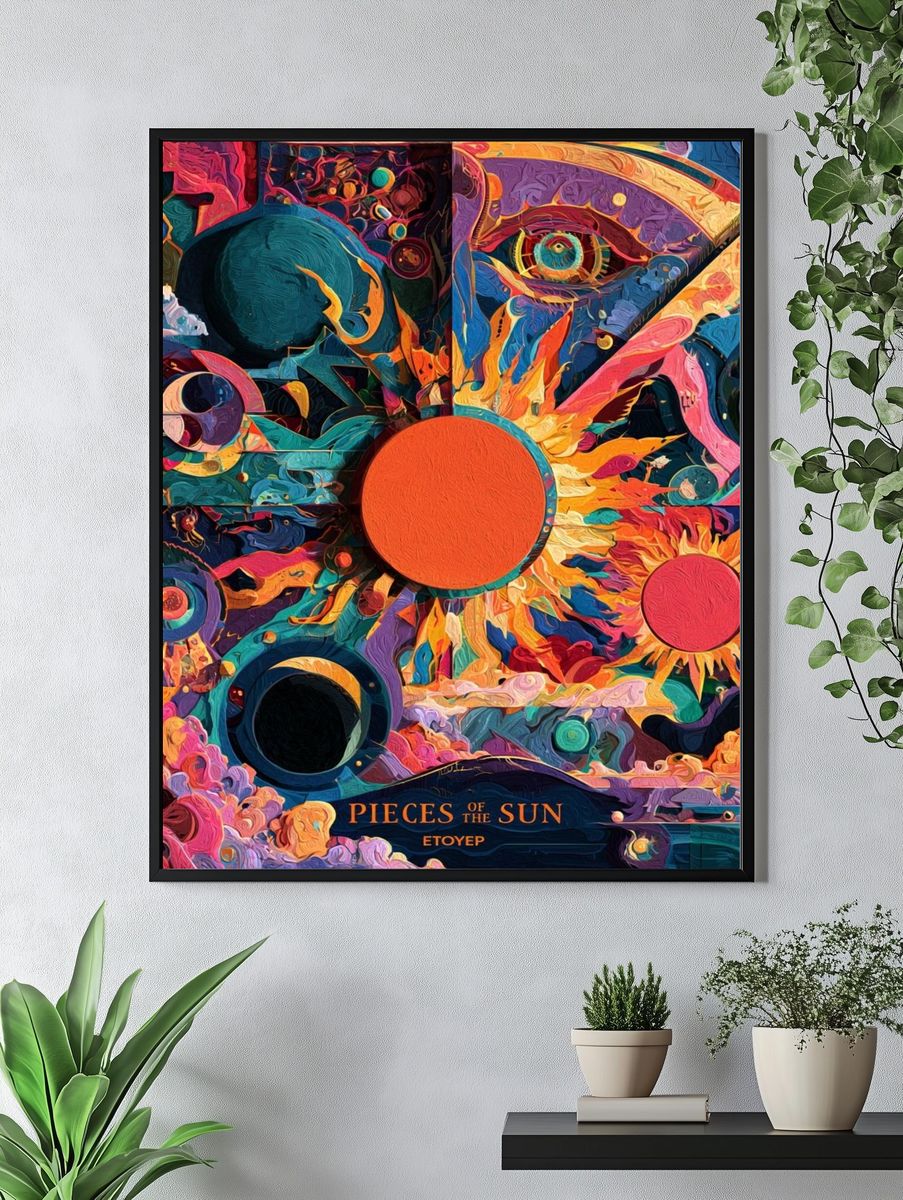 Pieces of the Sun Abstract Poster. — room view 4