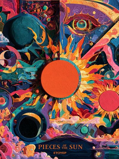 Pieces of the Sun Abstract Poster. poster