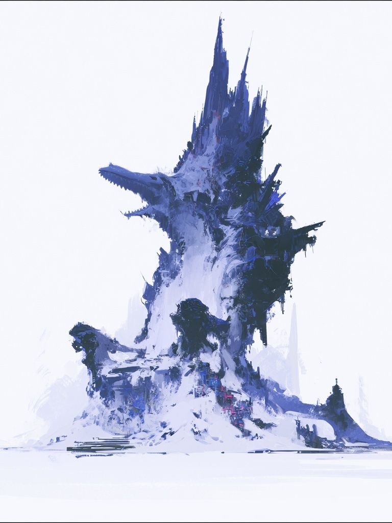 Icy Spire Abstract Print. poster detail