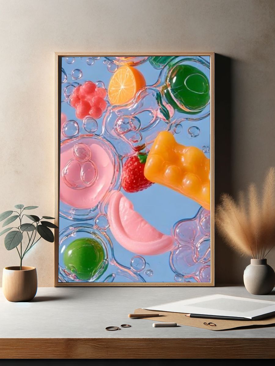 Candy Bubble Abstract Poster. — room view 2