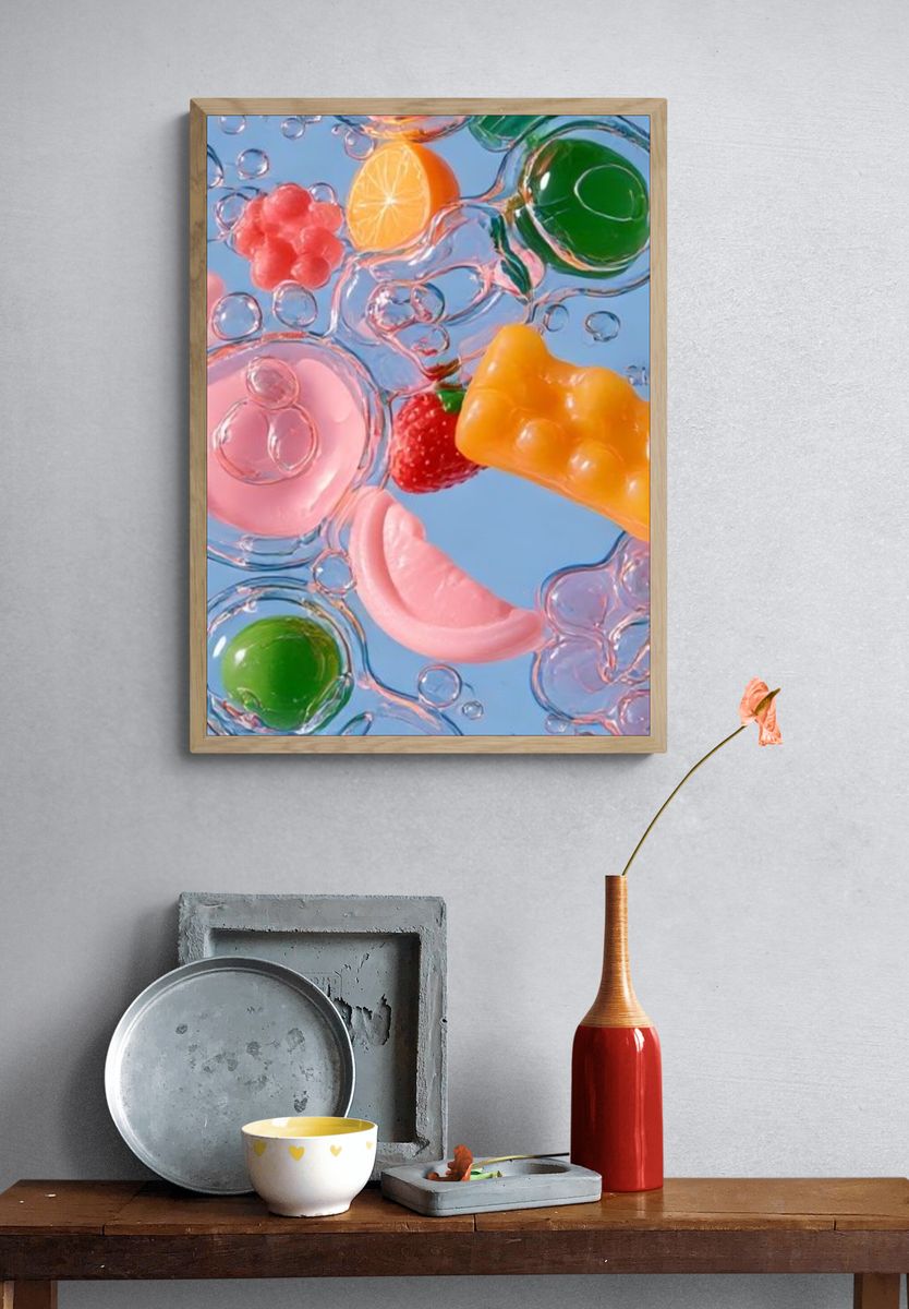 Candy Bubble Abstract Poster. — room view 3