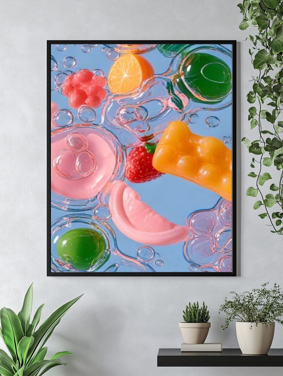 Candy Bubble Abstract Poster. — room view 4