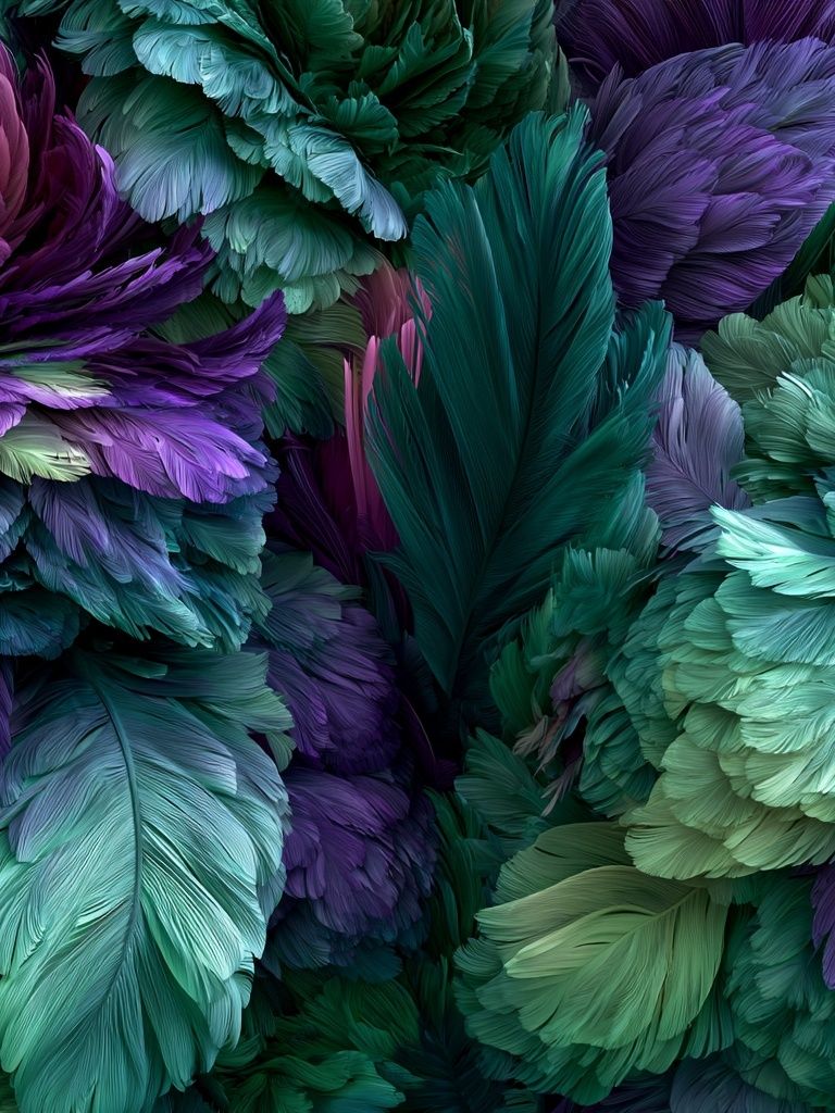 Feather Bloom Abstract Print. poster detail