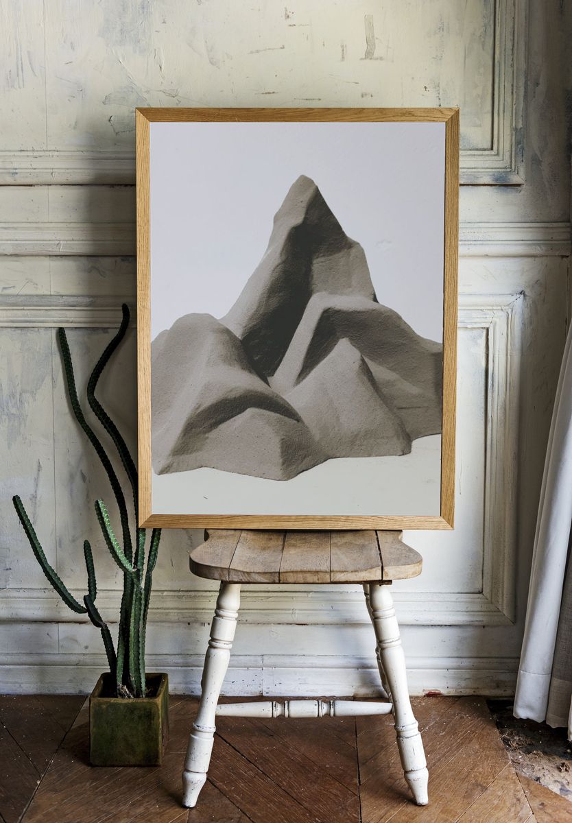 Stone Peak Abstract Print. — room view 1