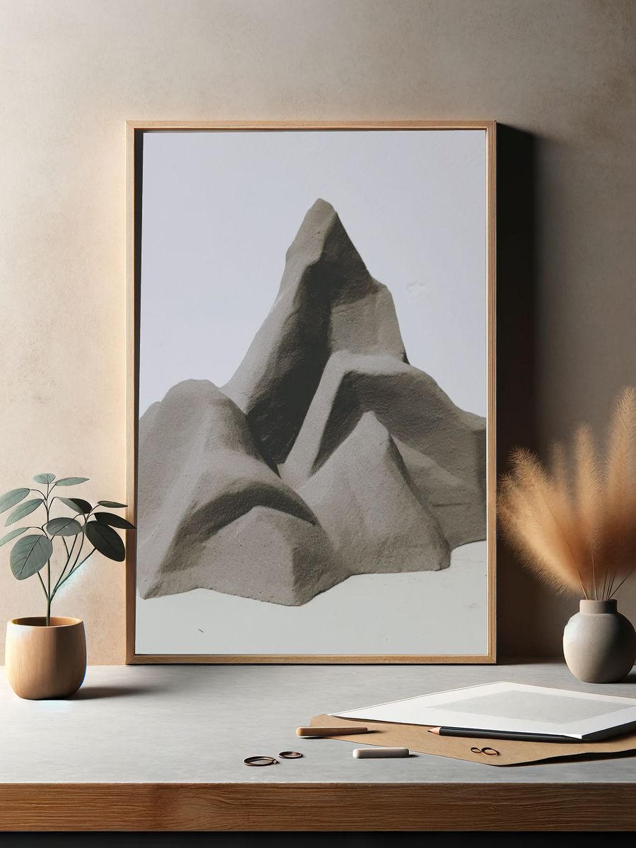 Stone Peak Abstract Print. — room view 2