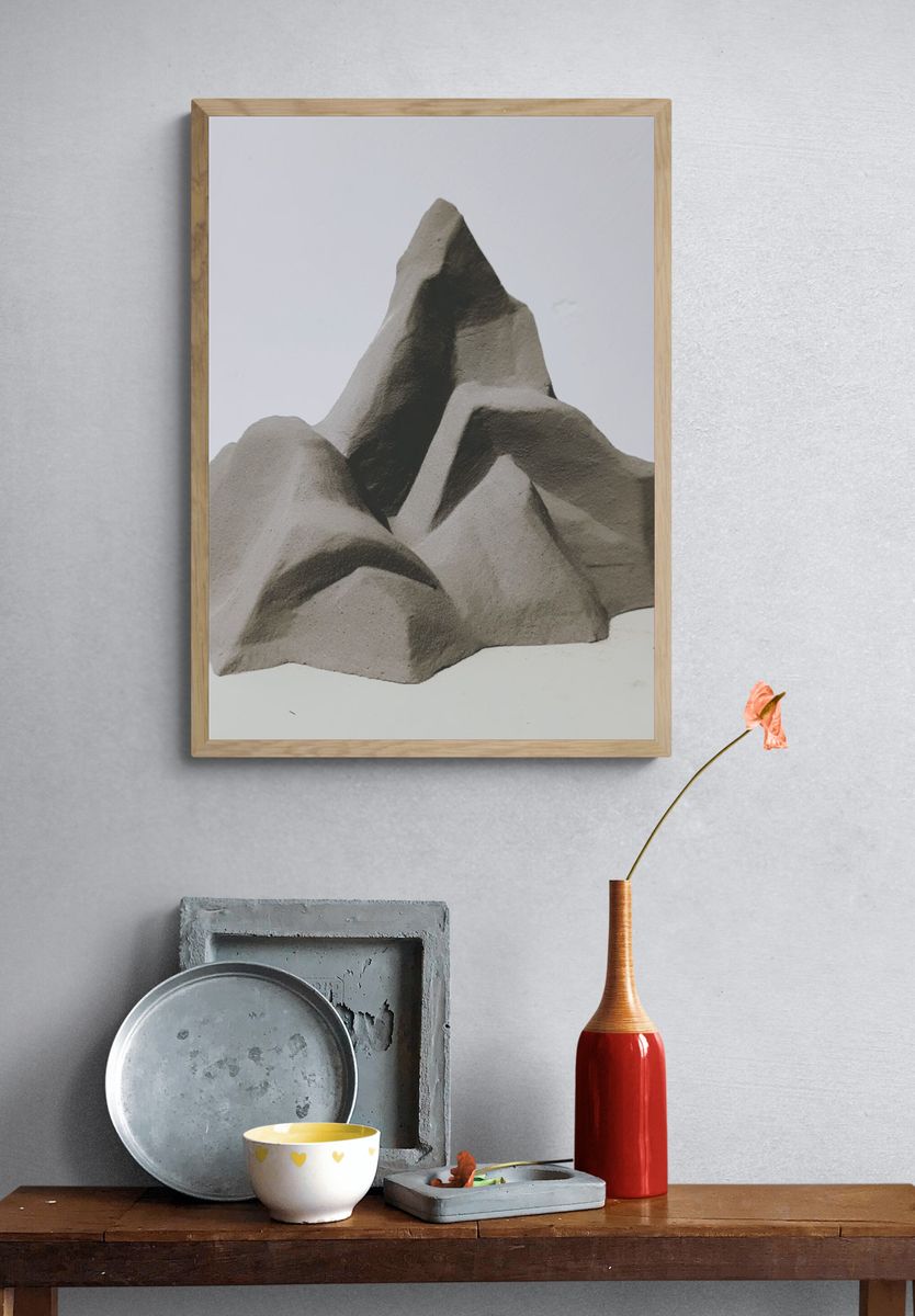Stone Peak Abstract Print. — room view 3