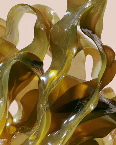 Golden Glass Abstract Poster.