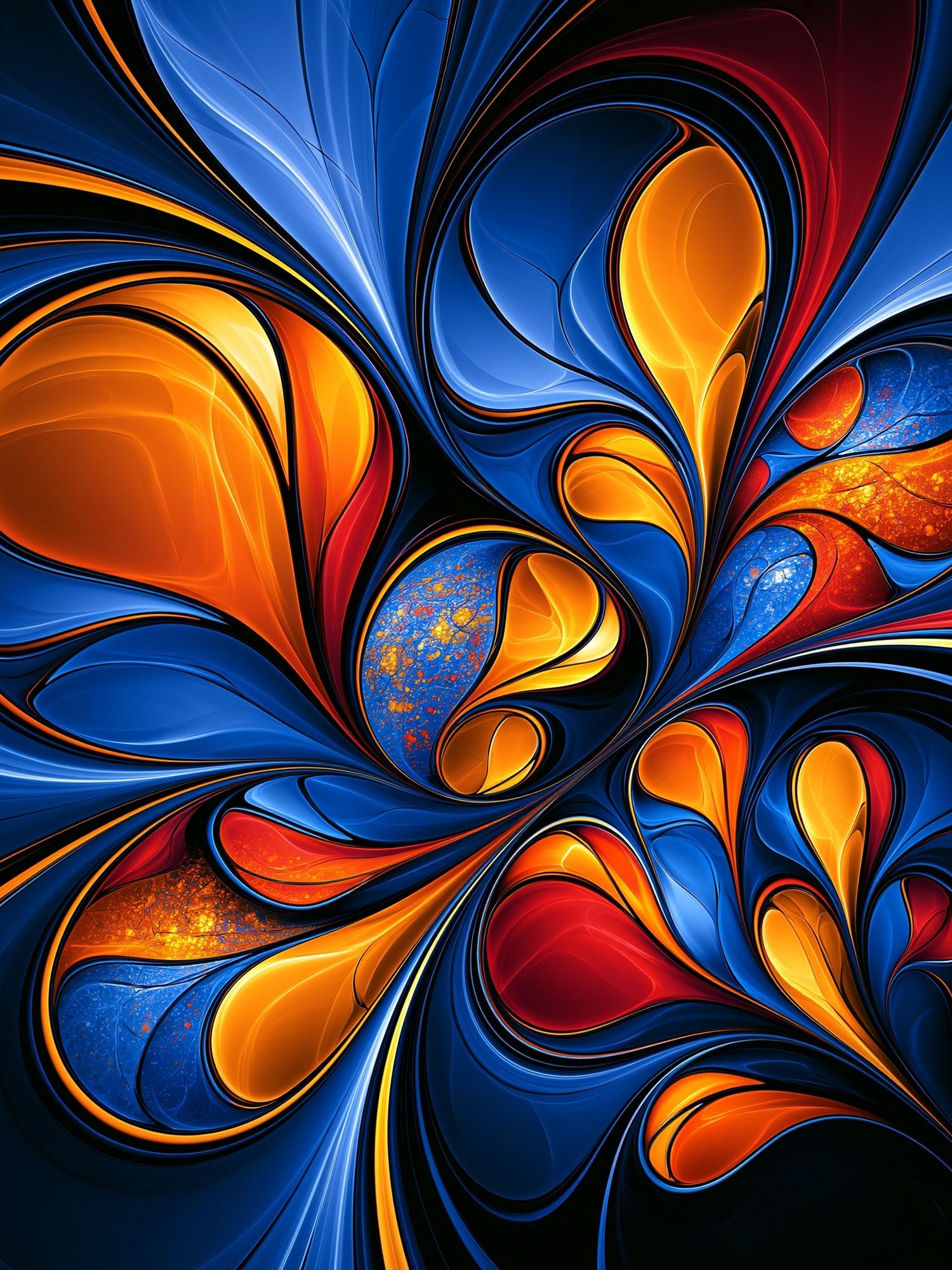Electric Flow Abstract Poster. poster — abstract art