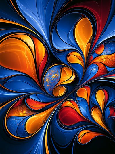 Electric Flow Abstract Poster.