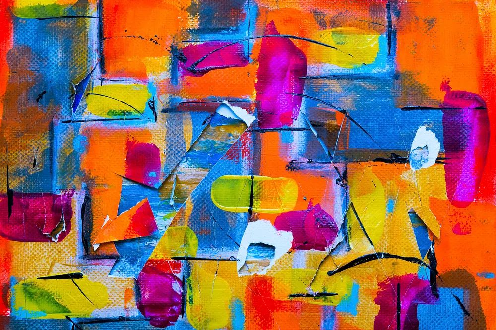 Free colorful abstract painting image. poster detail