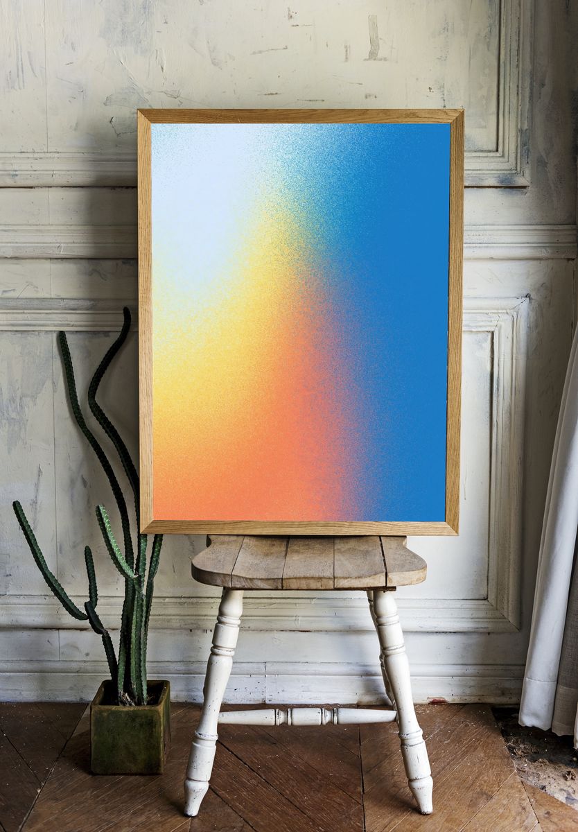 Sunlit Gradient Abstract Poster. room preview