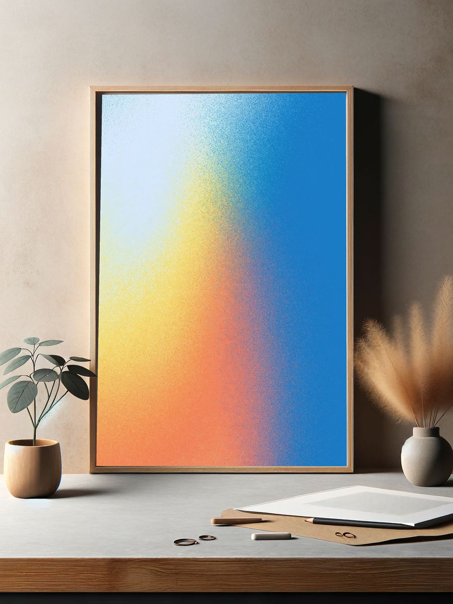 Sunlit Gradient Abstract Poster. — room view 2