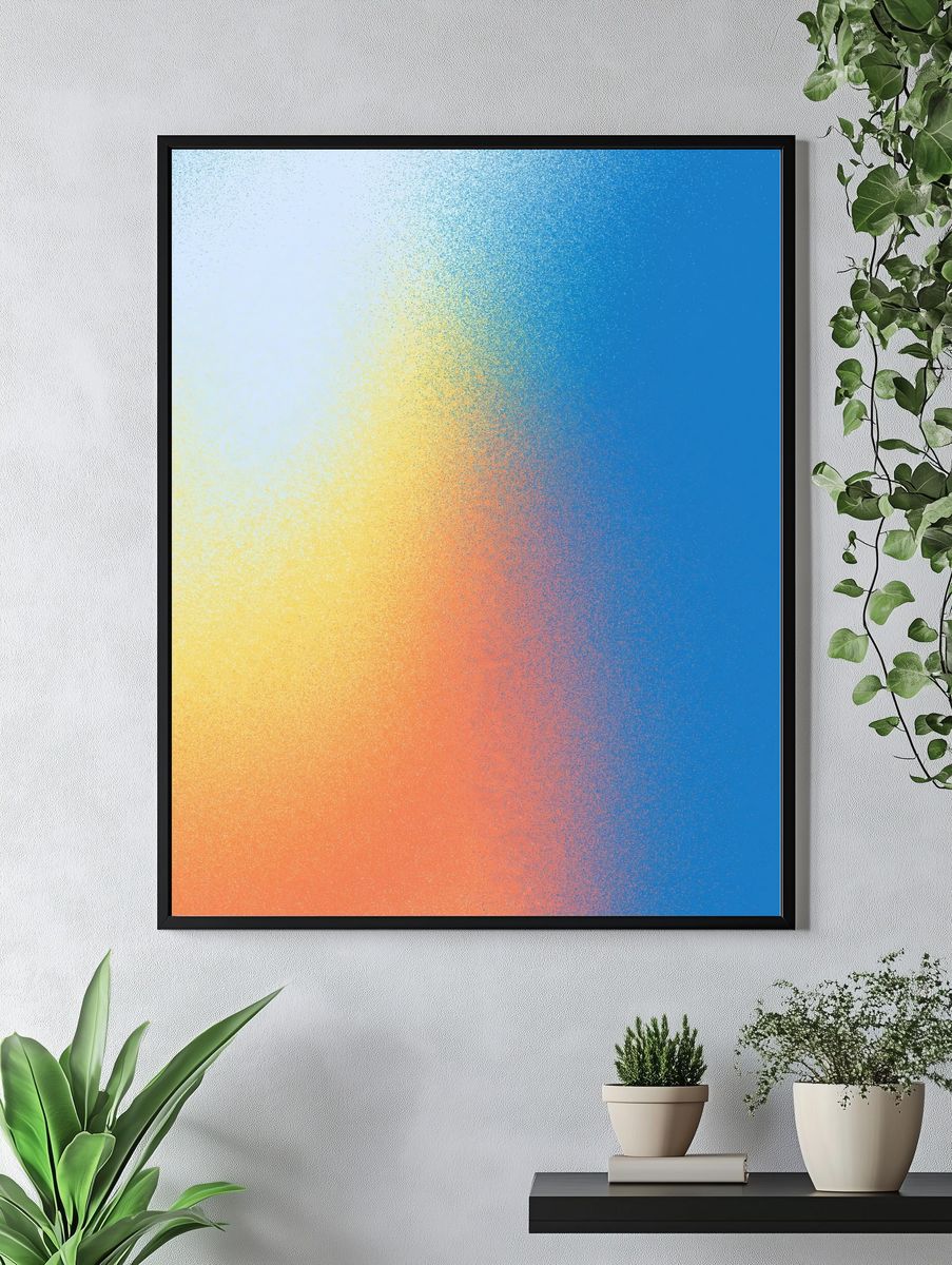 Sunlit Gradient Abstract Poster. — room view 4