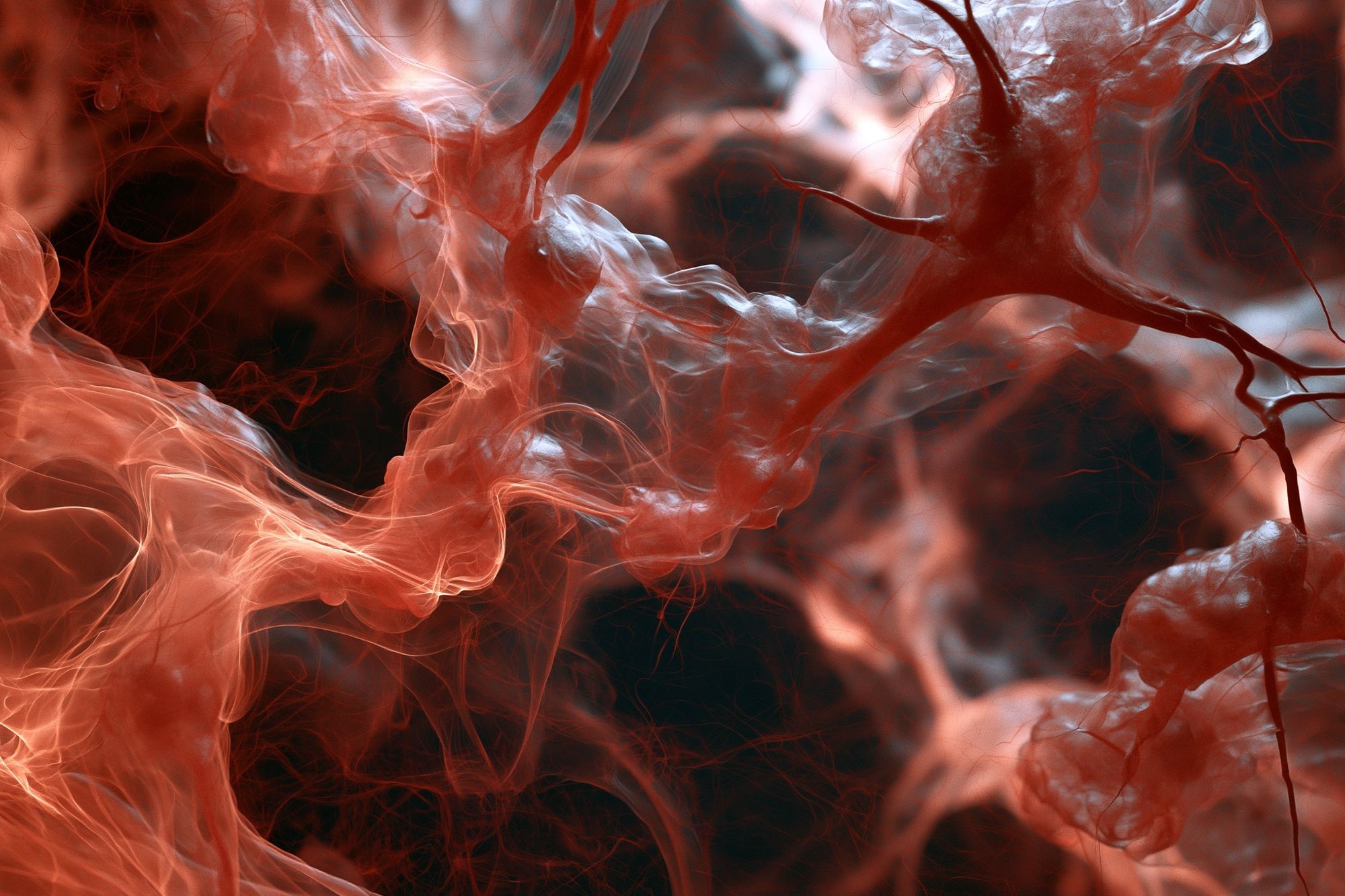 Crimson Smoke Abstract Poster. poster — abstract art