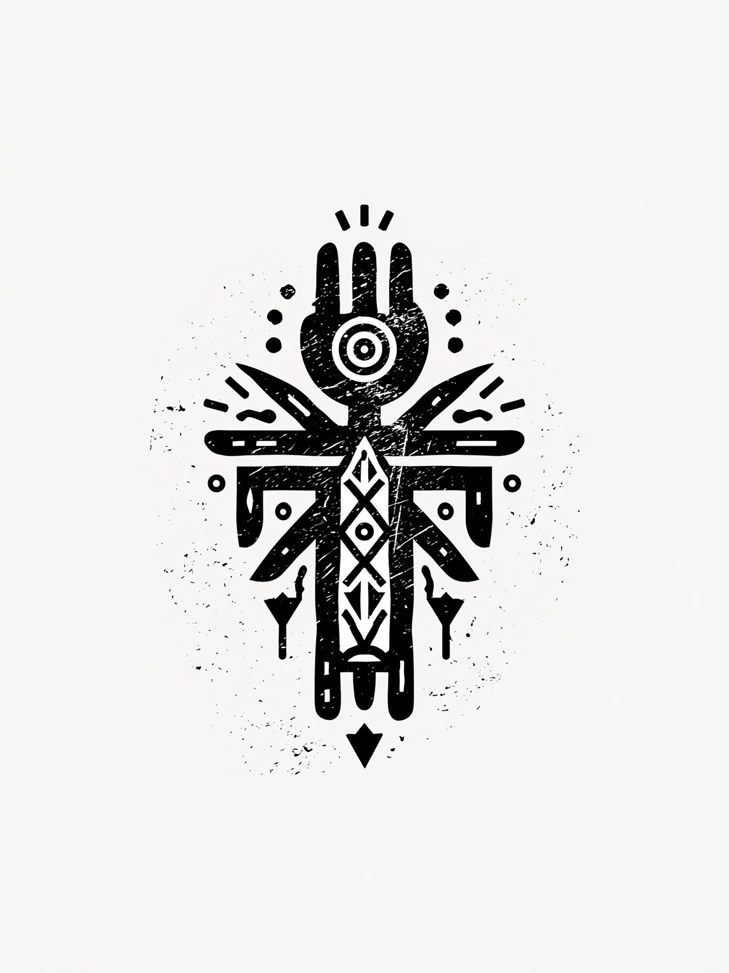 Abstract Tribal Symbol Print. poster — abstract art